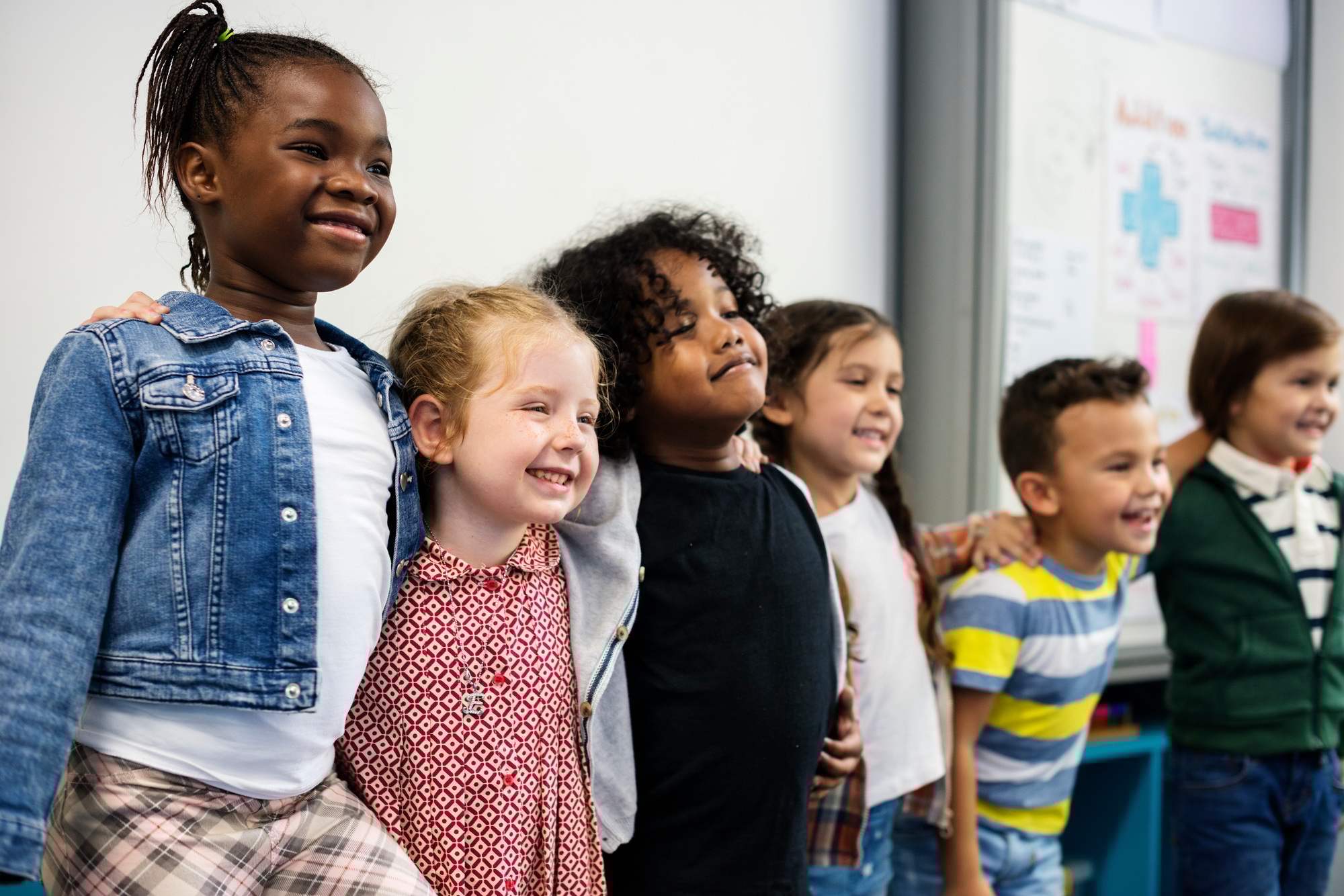 Happy kids at elementary school